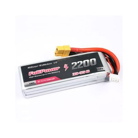 FullPower  3S 11.1V 2200mAh 35C Silver Edition V2 XT60